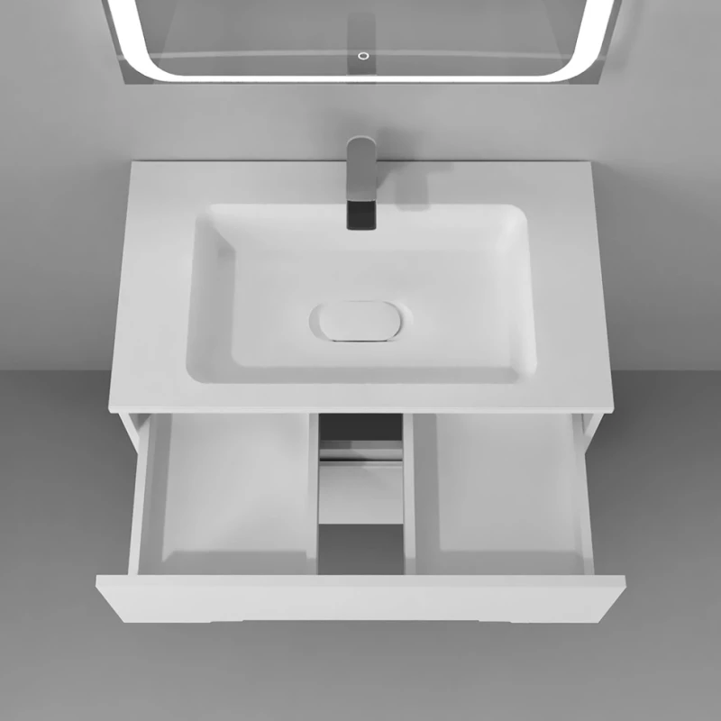 Комплект мебели белый 77 см Jorno Modul Mol.01.77/P/W + Mol.08.80/W + Mol.02.77/W