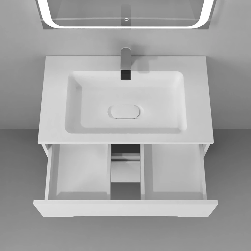 Комплект мебели белый 77 см Jorno Modul SET/Mol.01.77/P/W/Mol.08.80/W/Mol.02.77/W - фото 5