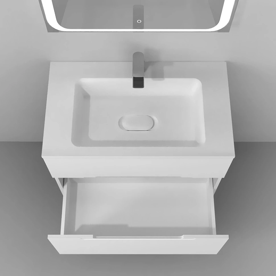Комплект мебели белый 77 см Jorno Modul SET/Mol.01.77/P/W/Mol.08.80/W/Mol.02.77/W - фото 6