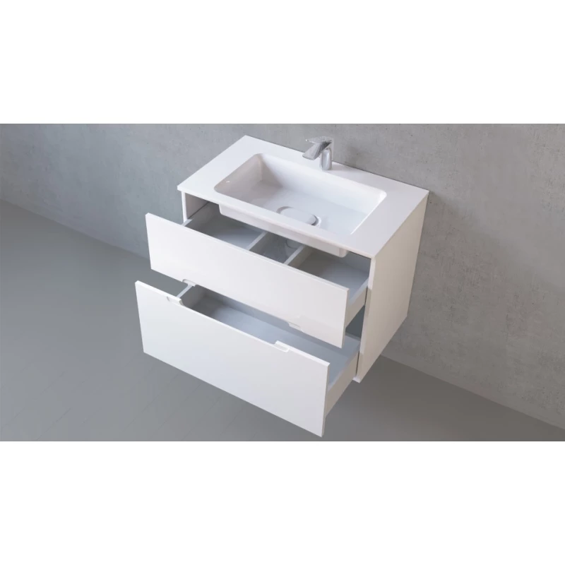 Комплект мебели белый 77 см Jorno Modul Mol.01.77/P/W + Mol.08.80/W + Mol.02.77/W