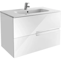 Тумба с раковиной белый глянец 80 см Roca Victoria Nord Ice Edition ZRU9302731 + 32799C000