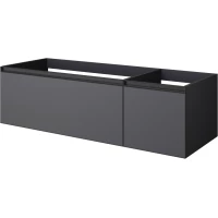 Тумба под раковину Armadi Art Quatro Antracite 790-M2-140-A-A-LED 140 см L, подвесная, с подсветкой, антрацит матовый