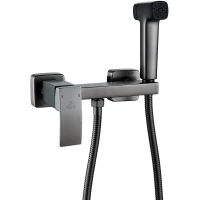 Гигиенический душ Rose R1505T-1 со смесителем, оружейная сталь