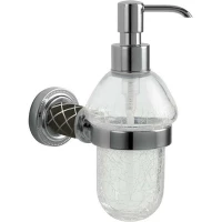Дозатор для жидкого мыла Boheme Murano 10912-CH-CR 200 мл, настенный, хром/шоколад