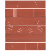 Панно Мажорель красный глянцевый (из 6 частей 6x28,5) 36x28,5