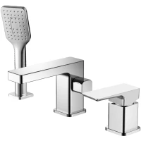 Смеситель на борт ванны Esko Samara SMR355 с душевым гарнитуром, хром