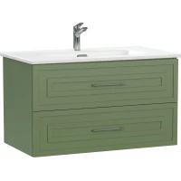 Тумба под раковину Cersanit Classic A69092 77,6 см, подвесная, зеленый матовый