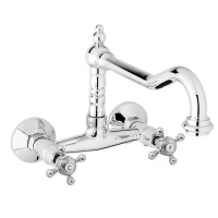 Смеситель для кухни хром, ручки хром Cezares Golf GOLF-LLP-01