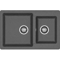 Кухонная мойка GranFest Practik 780K 77,5x50,6 см, графит