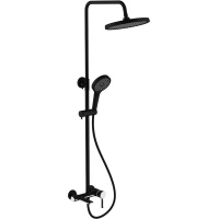 Душевая система Gappo G2403-6 260 мм, со смесителем, хром/черный