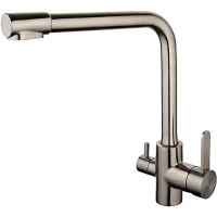 Смеситель для кухни Gappo G4399-1 с подключением к фильтру, сатин