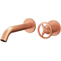 Смеситель для раковины Remer Chrono CH15PLRP встраиваемый, без донного клапана, медь матовая