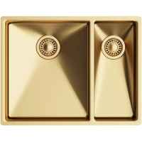 Кухонная мойка PEZARO PZS.340.70.30.GOLD 57x44 см, золотой
