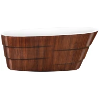 Акриловая ванна Lagard Auguste Brown Wood lgd-agst-bw 170x75 см, отдельностоящая, коричневый