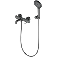 Смеситель для ванны Oliveeka Y OL-639017-BGM с душевым гарнитуром, оружейная сталь матовый