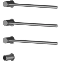 Полотенцесушитель электрический Raglo R350.51.09 510x475, встраиваемый, МЭМ левый/правый, графит матовый