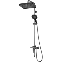 Душевая система Hansberge H5068BG 330x220 мм, со смесителем, графит
