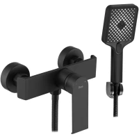 Смеситель для душа Rea Hass REA-B6402 с душевым гарнитуром, черный матовый