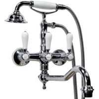 Смеситель для ванны Magliezza Bianco 50605-3-cr универсальный, с душевым гарнитуром, хром