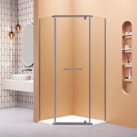 Душевой уголок RGW PA-82Gr Passage 41088288-110 79x79 см, профиль оружейная сталь матовый, стекло прозрачное