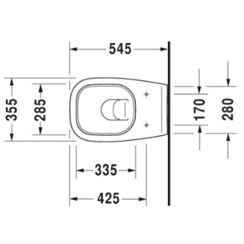Унитаз подвесной Duravit D-Code 45350900A1 с сиденьем микролифт, альпийский белый