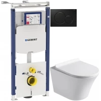 Комплект подвесной унитаз MEER MR-2104 + система инсталляции Geberit 111.362.00.5 + 115.770.DW.5