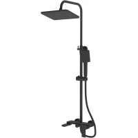 Душевая система Knotlor Vigor KN-72/BL 280x190 мм, со смесителем, черный матовый