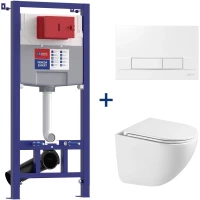 Комплект подвесной унитаз Lemark Glazer 9614003 + система инсталляции Lemark Peneda Expert Bit 9812415