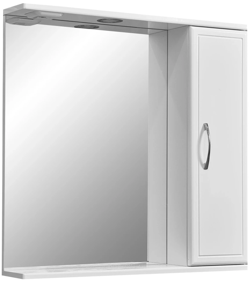 Зеркальный шкаф 70x70 см белый глянец/белый матовый Stella Polar Концепт SP-00000127 зеркальный шкаф для ванной stella polar дэрри 100 sp 00001039 бетон