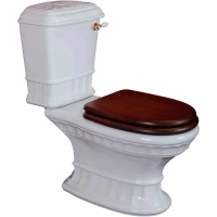 Унитаз-компакт Migliore Gianeta 31169 вертикальный выпуск, белый, фурнитура золотой/белый