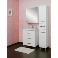 Комплект мебели белый глянец 70,5 см Sanflor Анкона C0000002170 + 4620008197746 + C0000002057