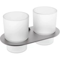 Стакан для зубных щеток Raglo R300.08.09 двойной, настенный, графит матовый