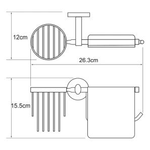 Изображение товара держатель туалетной бумаги и освежителя воздуха wasserkraft rhein k-6259