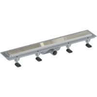 Душевой трап (лоток) Good Door ТЛ00016 65 см, с решеткой, 2 в 1 под плитку, нержавеющая сталь