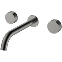 Смеситель для раковины Boheme Stick Diamond 152-2-GM встраиваемый, графит матовый