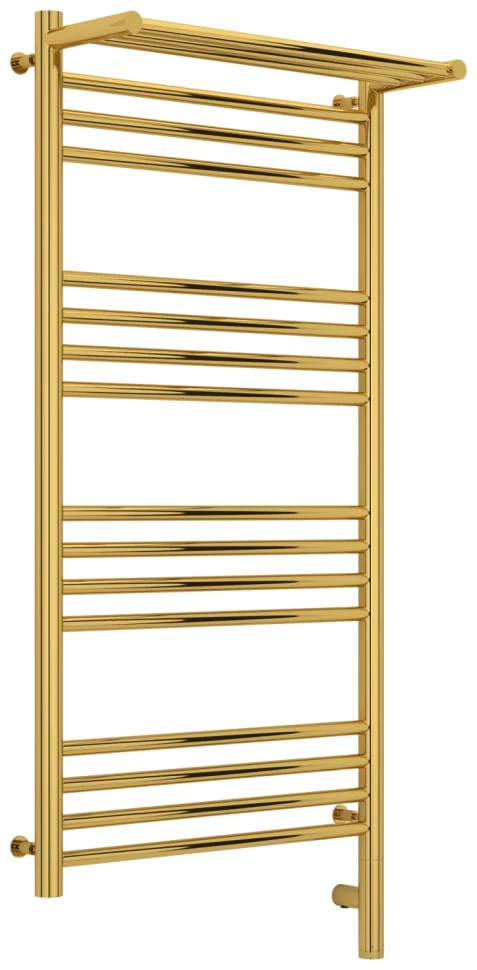 

Полотенцесушитель электрический 1000x500 золотой МЭМ правый Сунержа Богема с полкой 3.0 03-5807-1050