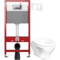 Комплект подвесной унитаз Gustavsberg Estetic C+ GB1183300R1030 + система инсталляции Tece 9400413