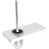 Ёршик Lemark Glass Line 9761031 с полкой для телефона, настенный, хром