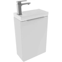 Тумба под раковину ЗОВ Монови Слим MS40BM 41,4 см R, подвесная, белый матовый