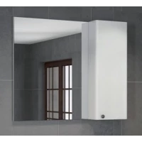Зеркальный шкаф 95x80 см белый глянец Comforty Амстердам 00004143986