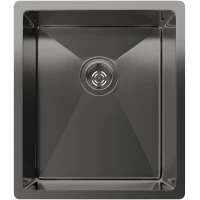 Кухонная мойка Rivelato Rinox 3844 UN PVD black 38x44 см, черный