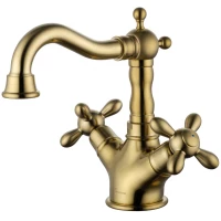 Смеситель для раковины Wonzon & Woghand Retro WW-88139020-BG золотой матовый