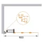 Шторка для ванны с одним неподвижным стеклом Cezares Trio 90 см прозрачное стекло TRIO-W-V-3-90/140-C-Cr-L - 2
