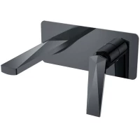 Смеситель для раковины Boheme Venturo 375-SGM встраиваемый, графит глянец