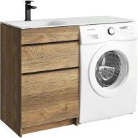 Тумба под раковину Aqwella Terra TER01052NDB 53,5 см, напольная, над стиральной машиной, дуб балтийский