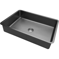 Раковина Abber Wasser Kreis AF2402GM 52x37 см, встраиваемая сверху, оружейная сталь матовый