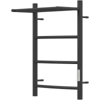 Полотенцесушитель электрический Point Афина П3 PN04846PB 600x432, диммер правый, черный матовый