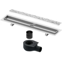 Душевой трап (лоток) Tece TECEdrainline lines 601200 + 650000 + 660016 + 601221 114,3 см, с решеткой, перфорированный, нержавеющая сталь