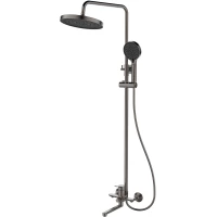 Душевая система Lemark Siberia LMF-7026B-GM 250 мм, со смесителем, графит матовый