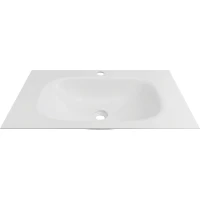 Раковина ЗОВ Oliveeka Solid Flow F100WF 99,2x46 см, накладная, белый матовый